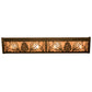 Meyda Lighting Mountain Pine 24" 4-Light Antique Copper Vanity Light With Silver Mica Shade Glass