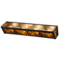 Meyda Lighting Mountain Pine 24" 4-Light Timeless Bronze Vanity Light With Amber Mica Shade Glass