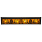 Meyda Lighting Mountain Pine 24" 4-Light Timeless Bronze Vanity Light With Amber Mica Shade Glass