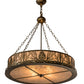 Meyda Lighting Mountain Pine 30" 4-Light Antique Copper Inverted Pendant Light With Silver Mica Shade Glass