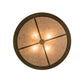 Meyda Lighting Mountain Pine 30" 4-Light Antique Copper Inverted Pendant Light With Silver Mica Shade Glass