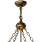 Meyda Lighting Mountain Pine 30" 4-Light Antique Copper Inverted Pendant Light With Silver Mica Shade Glass