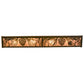 Meyda Lighting Mountain Pine 30" 4-Light Antique Copper Vanity Light With Silver Mica Shade Glass