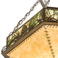 Meyda Lighting Mountain Pine 33" 4-Light Antique Copper Inverted Pendant Light With Green & Beige Shade