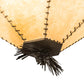 Meyda Lighting Mountain Pine 33" 4-Light Antique Copper Inverted Pendant Light With Green & Beige Shade
