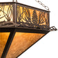 Meyda Lighting Mountain Pine 36" 12-Light Mahogany Bronze Inverted Pendant Light With Amber Mica Shade Glass