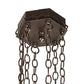 Meyda Lighting Mountain Pine 36" 12-Light Mahogany Bronze Inverted Pendant Light With Amber Mica Shade Glass