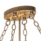Meyda Lighting Mountain Pine 36" 4-Light Antique Copper Island Inverted Pendant Light With Green & Brown Art Shade Glass