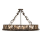 Meyda Lighting Mountain Pine 36" 4-Light Timeless Bronze Semi-flush Mount Light With Silver Mica Shade Glass