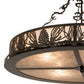 Meyda Lighting Mountain Pine 36" 4-Light Timeless Bronze Semi-flush Mount Light With Silver Mica Shade Glass