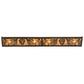 Meyda Lighting Mountain Pine 36" 6-Light Antique Copper Vanity Light With Silver Mica Shade Glass