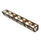 Meyda Lighting Mountain Pine 36" 6-Light Light Burnished Antique Copper Vanity Light With Clear Frosted Shade