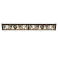 Meyda Lighting Mountain Pine 36" 6-Light Light Burnished Antique Copper Vanity Light With Clear Frosted Shade
