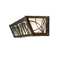Meyda Lighting Mountain Pine 36" 6-Light Light Burnished Antique Copper Vanity Light With Clear Frosted Shade