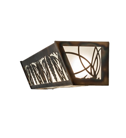 Meyda Lighting Mountain Pine 36" 6-Light Light Burnished Antique Copper Vanity Light With Clear Frosted Shade