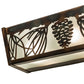 Meyda Lighting Mountain Pine 36" 6-Light Light Burnished Antique Copper Vanity Light With Clear Frosted Shade