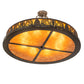Meyda Lighting Mountain Pine 36" 8-Light Timeless Bronze Semi-flush Mount Light With Amber Mica Shade Glass