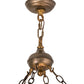 Meyda Lighting Mountain Pine 42" 4-Light Antique Copper Inverted Pendant Light With Amber Mica Shade Glass