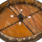 Meyda Lighting Mountain Pine 42" 4-Light Antique Copper Inverted Pendant Light With Amber Mica Shade Glass