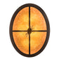 Meyda Lighting Mountain Pine 48" 18-Light 2-Tier Mahogany Bronze Inverted Pendant Light With Amber Mica Shade Glass