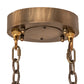 Meyda Lighting Mountain Pine 48" 8-Light Antique Copper Inverted Island Pendant Light With Silver Mica Shade Glass
