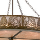 Meyda Lighting Mountain Pine 48" 8-Light Antique Copper Inverted Pendant Light With Silver Mica Shade Glass