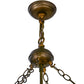 Meyda Lighting Mountain Pine 48" 8-Light Antique Copper Inverted Pendant Light With Silver Mica Shade Glass