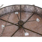 Meyda Lighting Mountain Pine 48" 8-Light Antique Copper Inverted Pendant Light With Silver Mica Shade Glass