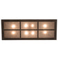 Meyda Lighting Mountain Pine 48" 8-Light Antique Copper Island Inverted Pendant Light With Silver Mica Shade Glass