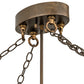 Meyda Lighting Mountain Pine 48" 8-Light Antique Copper Island Semi-flush Mount Light With Silver Mica Shade Glass