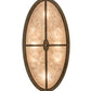 Meyda Lighting Mountain Pine 48" 8-Light Antique Copper Island Semi-flush Mount Light With Silver Mica Shade Glass