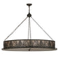 Meyda Lighting Mountain Pine 48" 8-Light Oil Rubbed Bronze Inverted Pendant Light With Silver Mica Shade Glass