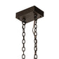 Meyda Lighting Mountain Pine 48" 8-Light Oil Rubbed Bronze Island Inverted Pendant Light With Beige Shade Glass