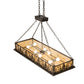 Meyda Lighting Mountain Pine 48" 8-Light Oil Rubbed Bronze Island Inverted Pendant Light With Beige Shade Glass