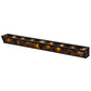 Meyda Lighting Mountain Pine 48" 8-Light Textured Black Vanity Light With Amber Mica Shade Glass