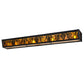 Meyda Lighting Mountain Pine 48" 8-Light Textured Black Vanity Light With Amber Mica Shade Glass