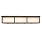 Meyda Lighting Mountain Pine 50" 6-Light Oil Rubbed Bronze Island Flush Mount Light With White Art Shade Glass