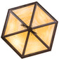 Meyda Lighting Mountain Pine 51" 6-Light Wrought Iron On Rust Inverted Pendant Light With Beige & Honey Art Shade Glass