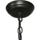 Meyda Lighting Mountain Pine 60" 6-Light Black Inverted Pendant Light With Amber Mica Shade Glass
