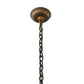 Meyda Lighting Mountain Pine 60" 8-Light Antique Copper Inverted Island Pendant Light With Silver Mica Shade Glass