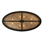 Meyda Lighting Mountain Pine 60" 8-Light Antique Copper Inverted Island Pendant Light With Silver Mica Shade Glass