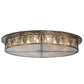 Meyda Lighting Mountain Pine 72" 12-Light Antique Copper Flush Mount Light With Silver Mica Shade Glass