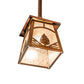 Meyda Lighting Mountain Pine 7"Sq Vintage Copper Mini Pendant Light With Silver Mica Shade Glass