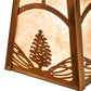Meyda Lighting Mountain Pine 7"Sq Vintage Copper Mini Pendant Light With Silver Mica Shade Glass