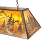 Meyda Lighting Mountain Range 33" 6-Light Antique Copper Gros Ventre Island Pendant Light With Amber Mica Shade Glass