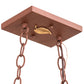 Meyda Lighting Mountain Range 33" 6-Light Rust Gros Ventre WY Island Pendant Light With Silver Mica Shade Glass