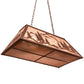 Meyda Lighting Mountain Range 33" 6-Light Rust Gros Ventre WY Island Pendant Light With Silver Mica Shade Glass