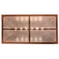 Meyda Lighting Mountain Range 33" 6-Light Rust Gros Ventre WY Island Pendant Light With Silver Mica Shade Glass
