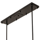 Meyda Lighting Mountain Range 34" 4-Light Solar Black Island Pendant Light With White Angelwing Idalight Shade