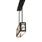 Meyda Lighting Mountain Range 34" 4-Light Solar Black Island Pendant Light With White Angelwing Idalight Shade